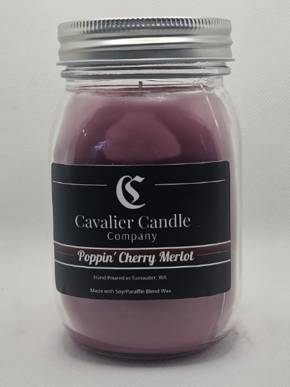 Poppin Cherry Merlot 14oz Mason Jar